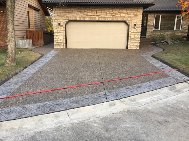 stamped concrete driveway