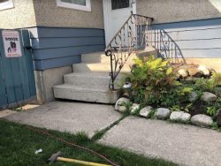 2 patriarch-construction-calgary-concrete-contractors-glenbrook-patio-exposed-aggregate-sidewalk-staircase-before-1